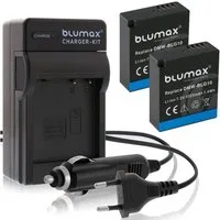 Blumax Set mit Lader für Panasonic DMW-BLG10 1025 mAh Kamera-Akku