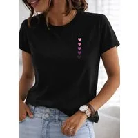RMK T-Shirt Damen Shirt Classic Basic Herz aus Baumwolle
