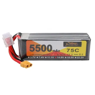 ZOP Power 14.8V 5500mAh 75C 4S LiPo Battery XT60 Plug for RC Drone