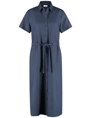 GERRY WEBER Collection - Leinenkleid blau - Gr. - 40