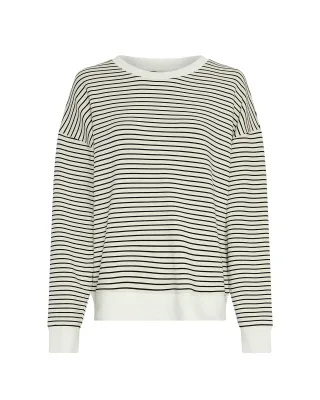msch copenhagen - MSCHIma Q Sweatshirt STP oatmeal black - Gr. - L