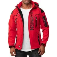 Geographical Norway Softshelljacke Herren Regular Fit Jacke batechno men Red L Wärmeisolierend für optimalen Komfort