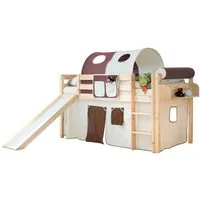 Ticaa Hochbett Rutschbett "Manuel" Kiefer Natur Classic