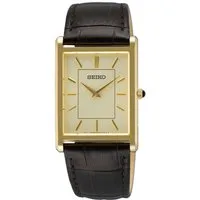 Seiko Quarzuhr SWR106P1, Armbanduhr, Herrenuhr, Lederarmband, analog, Saphirglas