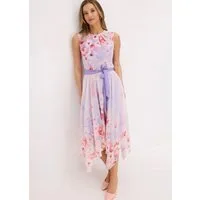 bonprix Chiffonkleid ärmelloses Design, ausgestellte Passform, leichtes Chiffonmaterial