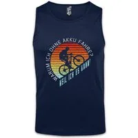 Urban Backwoods Tanktop Ohne Akku Ärmelloses T-Shirt Anti E-Bike Mountainbike Fun Fahrrad Sport MTB Downhill Fun