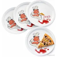 MamboCat Pizzateller 4er Set Alberto Pizzateller Ø30,5cm 4 Personen XL-Teller Platte groß