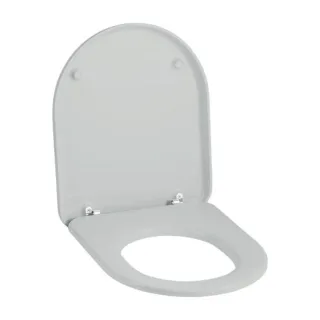 Geberit Mango WC-Sitz 573800068 pergamon, mit Deckel, Scharniere verchromt, für WC 205200