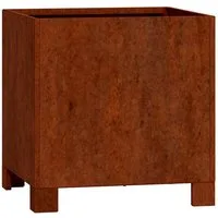 vidaXL Blumentopf Pflanzkübel mit Beinen Rostig 30x30x30 cm Cortenstahl (1 St)