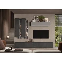 Home affaire Wohnwand Infinity, 7tlg. Breite 276 cm, Höhe variabel, Schrankwand, Anbauwand, (7-St), (2x Lowboard, 3x Hängeschrank, 2x Wandregal)
