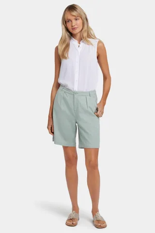 Lässige Shorts aus Stretch-Leinen