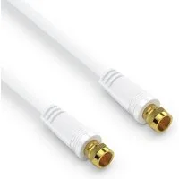 conecto conecto SAT Antennenkabel, Koaxial Kabel, weiß TV-Kabel, (100 cm)