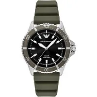 Emporio Armani Solaruhr WORLD EXPLORER AR11699, Armbanduhr, Herrenuhr, Silikonarmband, analog, Tag, 12/24-Std.-Anzeige