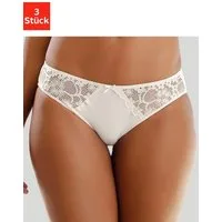 petite fleur by Lascana Slip (Packung, 3 Stück) mit leicht transparenter Jacquardspitze an den Seiten