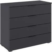 OTTO home Schubkastenkommode Sideboard Schubladenkommode AGORDO mit Dekor- oder Hochglanzfront (in zwei Griff-Farben, Breite 80 cm), vier große und geräumige Schubladen mit viel Stauraum MADE IN GERMANY