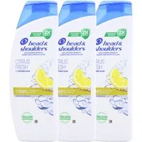 Head & Shoulders Haarshampoo 3x Head & Shoulders Citrus Fresh Anti Schuppen Shampoo Für Fettiges Ha