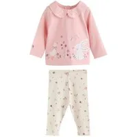 Next Langarmshirt & Leggings Baby Langarm-Oberteil + Leggings im 2-teiligen Set (2-tlg)