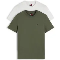 Tommy Jeans Rundhalsshirt TJM XSLIM 2PACK JERSEY TEE EXT (Packung, 2er-Pack) Logostickerei, 2Pack