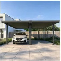 Mirador Doppelcarport 111S Carport, BxT: 600x500 cm, 236 cm Einfahrtshöhe, (Packung, 1-tlg), UV Schutz, hohe Wind und Schneelast, Aluminium & Stahl, Anthrazit