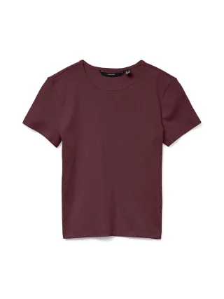 VERO MODA - VMCHLOE SS SHORT TOP JRS NOOS Windsor Wine - Gr. - L