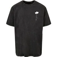 Merchcode T-Shirt Love In The Air Acid Washed Heavy Oversize Tee