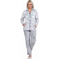 Normann Relaxanzug Damen Hausanzug in Sterneoptik aus kuschelig warmen Coralfleece