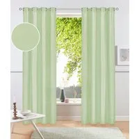 OTTO home Vorhang Raja (2 St), Ösen, blickdicht, Polyester, einfarbig, Einfache Montage, Pflegeleicht, Ösen, 2 er Pack, uni