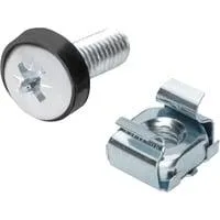 Befestigungssatz für 483mm (19")-Komponenten, 50 Stück, Schrauben-Set silber, M6