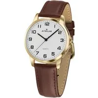 Atrium Quarzuhr A37 Damen Armbanduhr Lederband, analog klassisch schlicht modern deutlich Geschenk Ø 27 mm