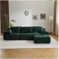 Leawin Sofa Sofa 3-2-1 Sitzer mit Schlaffunktion – Wohnzimmersofa modern & bequem, Bequemes Sofa mit Bettfunktion – modern, kompakt und flexibel nutzbar