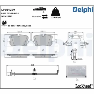 Delphi Bremsbel?ge hinten Audi E-Tron Q8