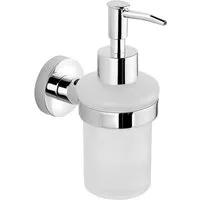 Aqualine Seifenspender SAMBA Seifenspender 150ml, Milchglas, Chrom, Aqualine-SB119