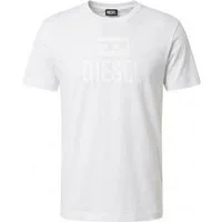 Diesel Rundhalsshirt Slim Fit - T-Diego Tone On Tone 100 Weiß
