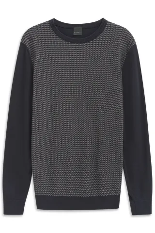 bugatti - Herren Pullover 1/1 Arm dunkelgrau - Gr. - L