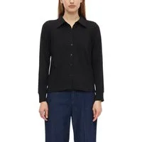 s.Oliver Hemdbluse Angesetzte, elastische Bündchen an Ärmeln