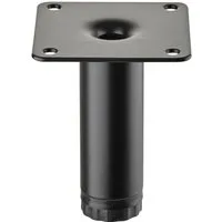 SO-TECH® Möbelfuß LIMA Ø 25 mm höhenverstellbar 10 mm Vitrinenfuß Sockelfuß, (1-St), Höhe 80 mm, schwarz matt