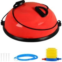 MSports® Stabilisations-Therapiegerät MSPORTS Balance Ball Trainer Premium Gymnastikball + Expander & Pumpe