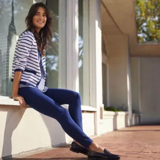 Starfish Leggings für Damen in Petite-Größe, Damen, size: petite, Blau, Elasthan/Baumwoll-Mischung, by Lands' End