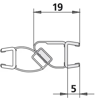 Kermi 1241 1x Magnetleiste, Länge: 2000 mm, 6025715 6025715