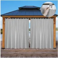 Jibenhome Gardine Vorhang Outdoor Gardinen mit Abnehmbaren Schlaufen (1 St), verdunkelnd, Wasserdicht