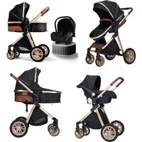 Casiloo® Kombi-Kinderwagen 3in1 Kombikinderwagen Kinderwagen Babywanne Buggy + Auto Babyschale