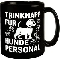speecheese Tasse Trinknapf für Hundepersonal Tasse mit Hund und Pfotenabdrücken