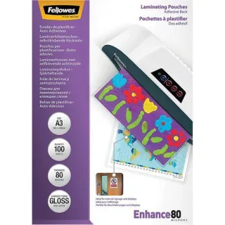 Fellowes Laminierfolie A3 80 mic selbstklebend - 100 Stück