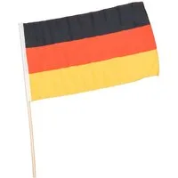 VertriebsArena GmbH Fahne Deutschland-Fahne 90x150cm mit Holzstock