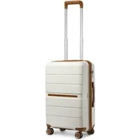 British Traveller Handgepäck-Trolley Reisekoffer Hartschalenkoffer aus 100% PP 8 Spinnerräder, TSA-Schloss