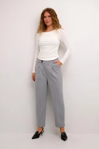 Pants Suiting Regular fit Grey Melange