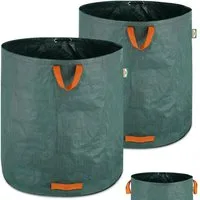 Gardebruk Gartensack, (2-tlg), Gartenabfallsack 2x500 Liter 50 kg Belastbarkeit stabil robust