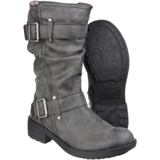 Rocket Dog Womens/Ladies Trumble Zip up Faux Leder Mid Calf Stiefel