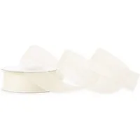 Creativery Organzaband, Organzaband 25mm x 25m Rolle Ivory / Elfenbein