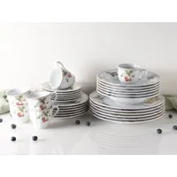 CreaTable Kombiservice Geschirr-Set Flora Orchard (30-tlg), 6 Personen, Porzellan, Service, 30 Teile, für 6 Personen